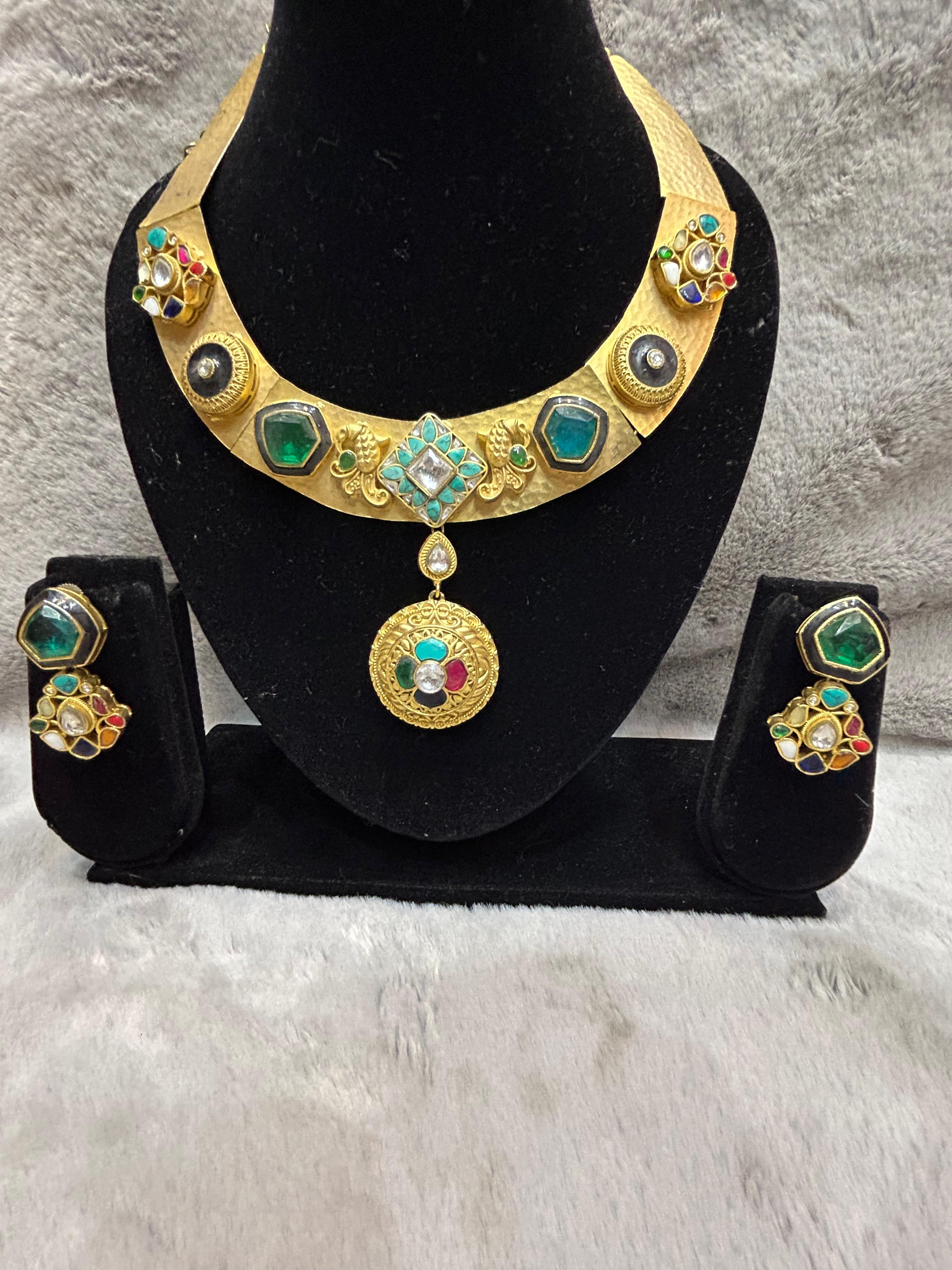 Heritage Multicolor Kundan Necklace Set