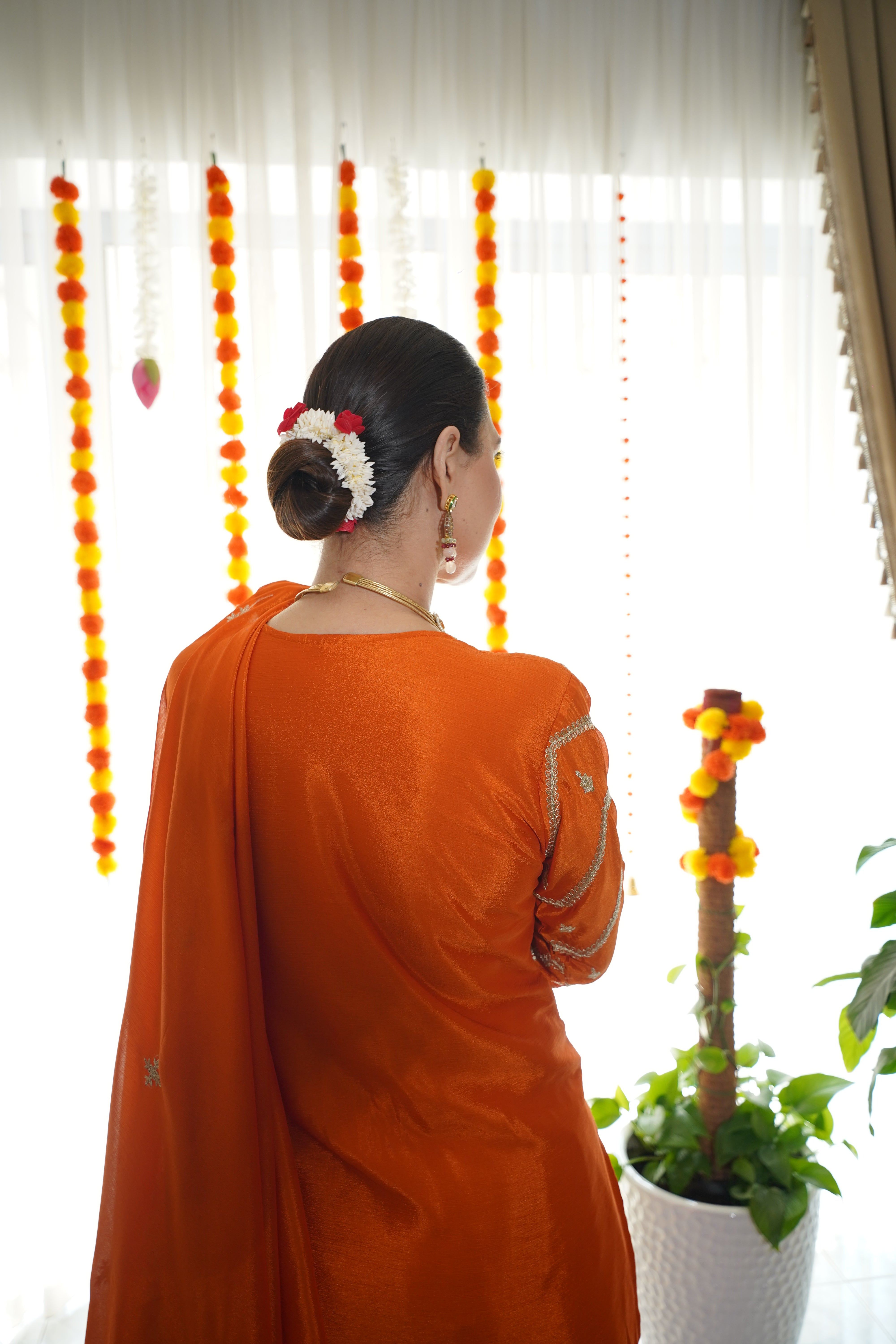 pure chinon silk..embroidered sharara set