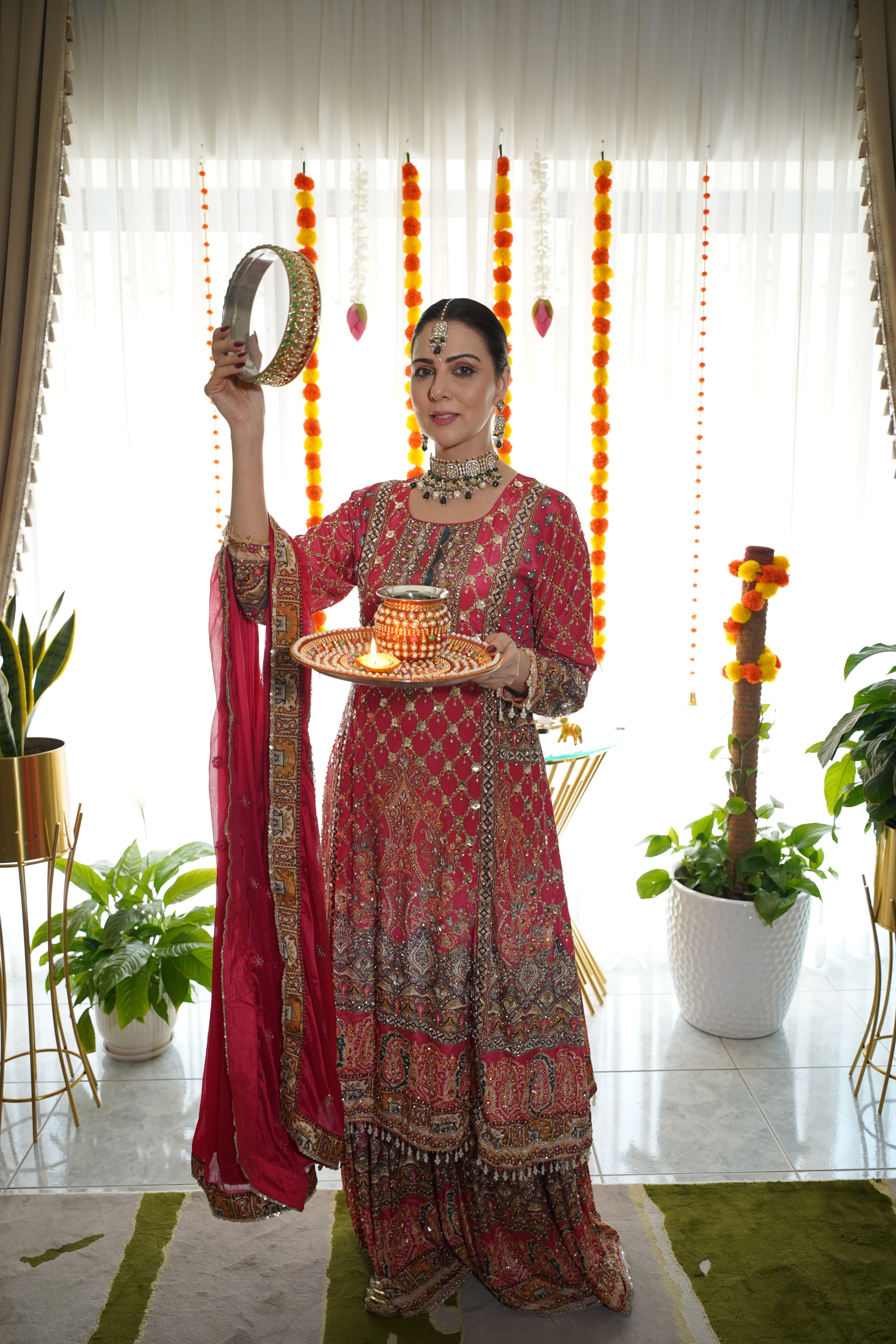 Pure Crepe Heavily Embroidered Sharara Set