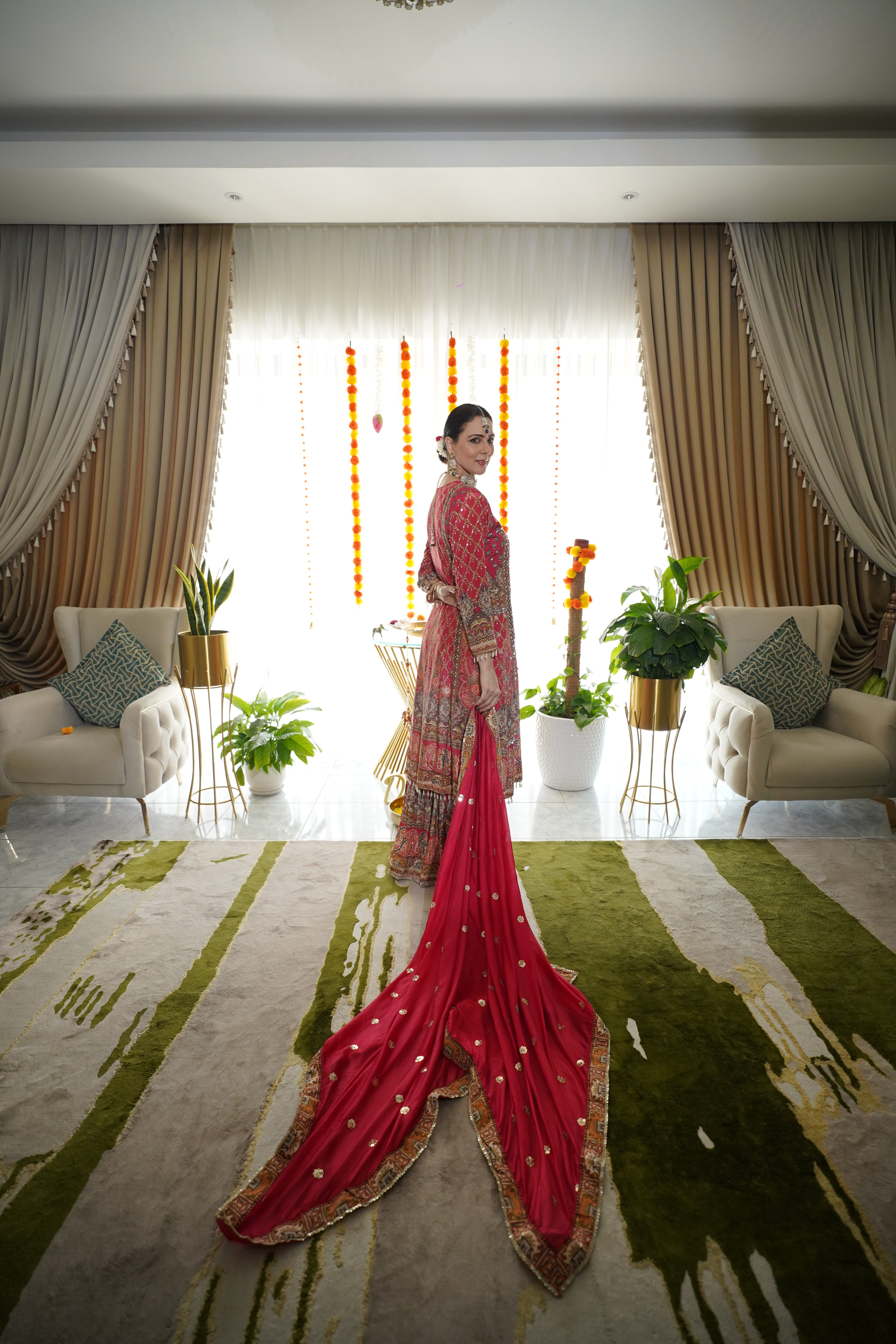 Pure Crepe Heavily Embroidered Sharara Set