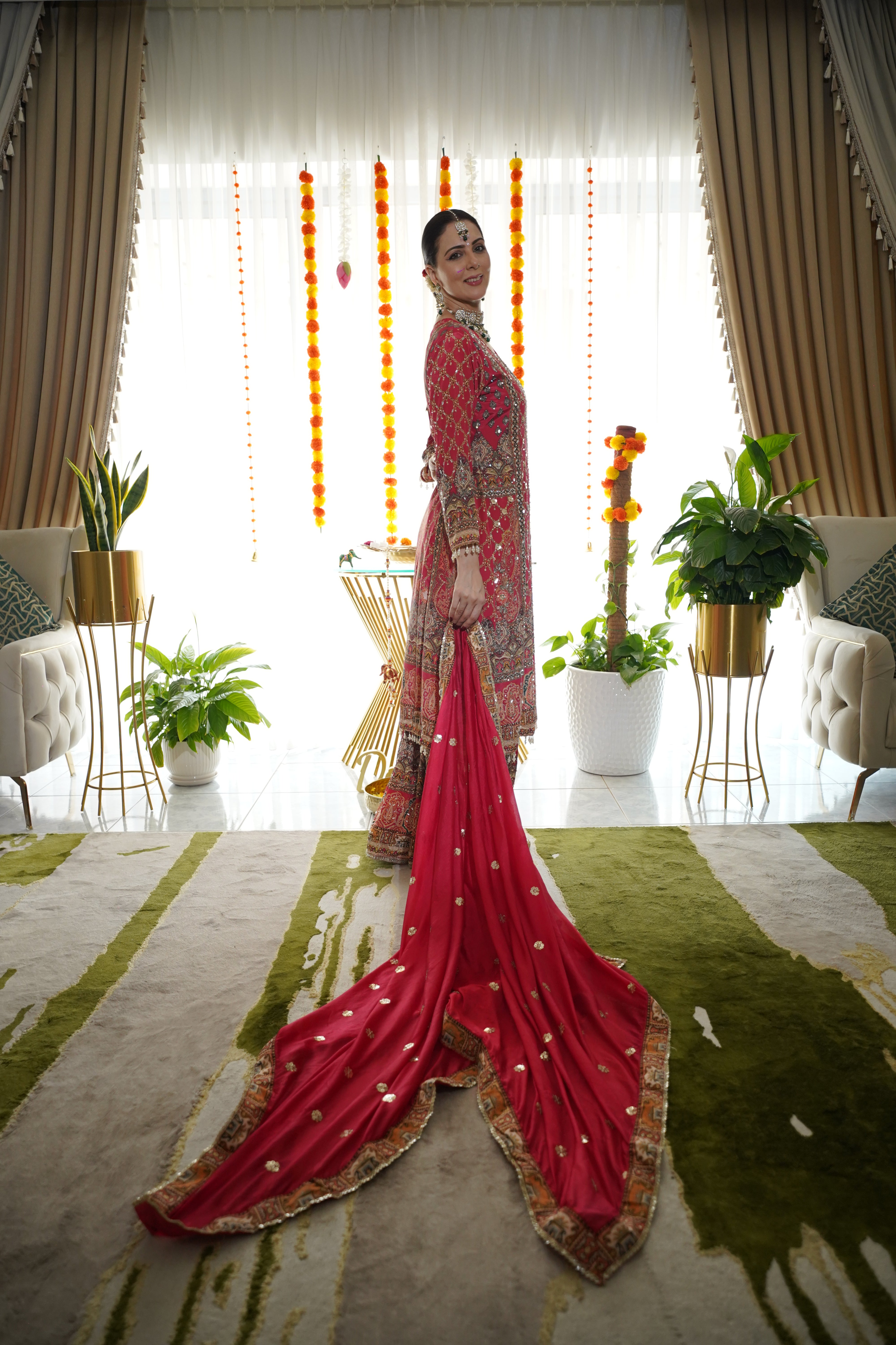 Pure Crepe Heavily Embroidered Sharara Set