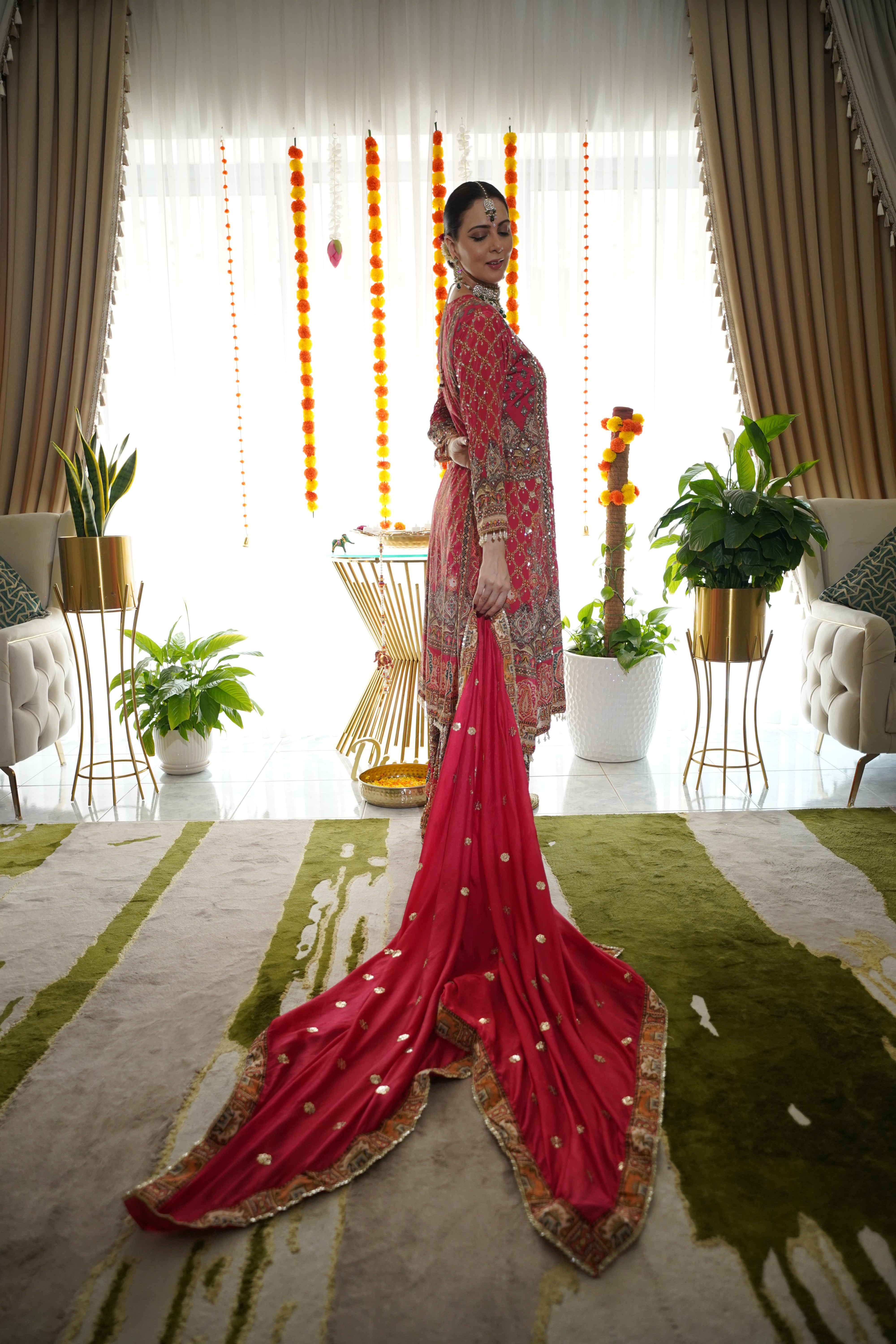 Pure Crepe Heavily Embroidered Sharara Set