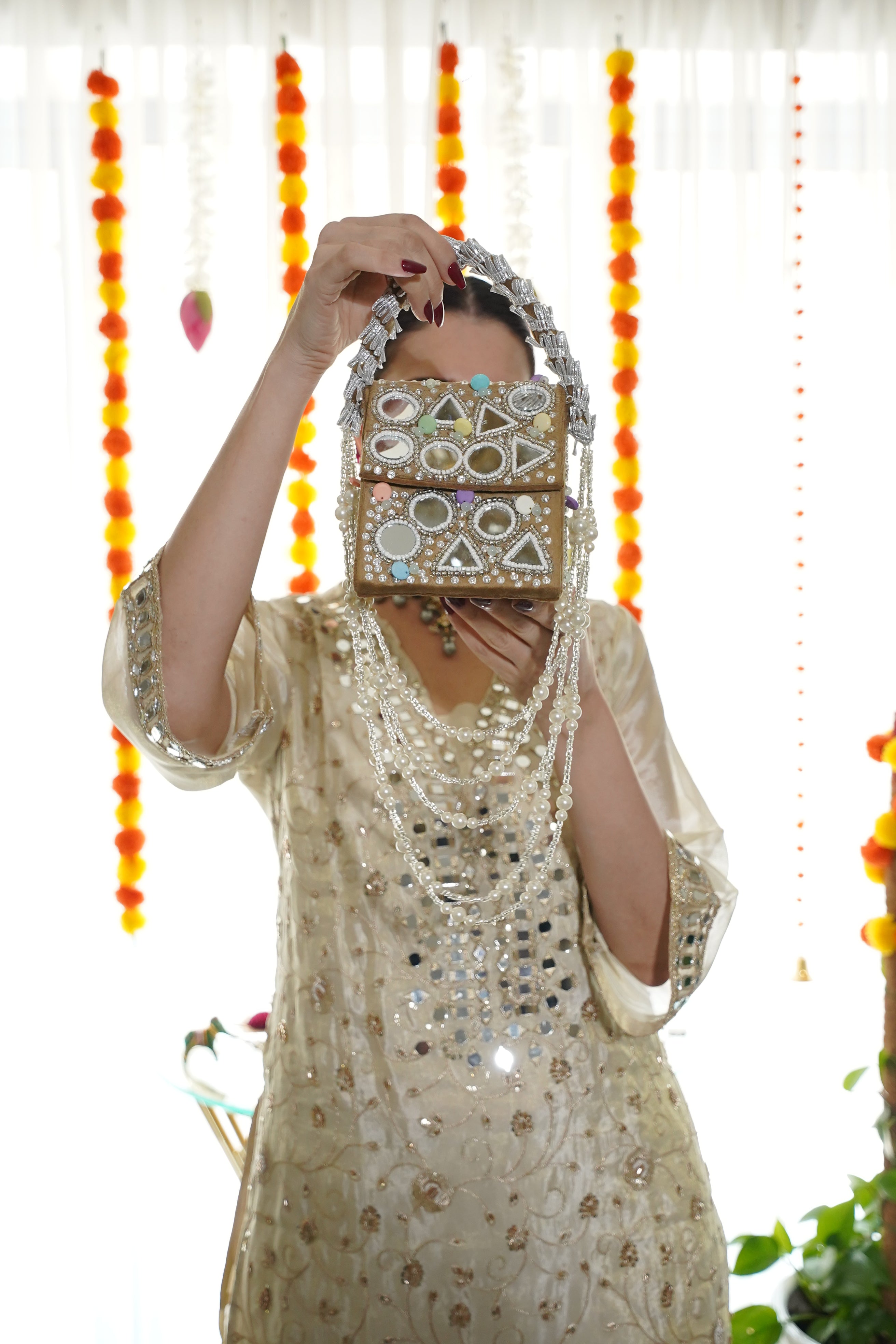 Pure Shimmer Tissue Farshi Salwar Suit