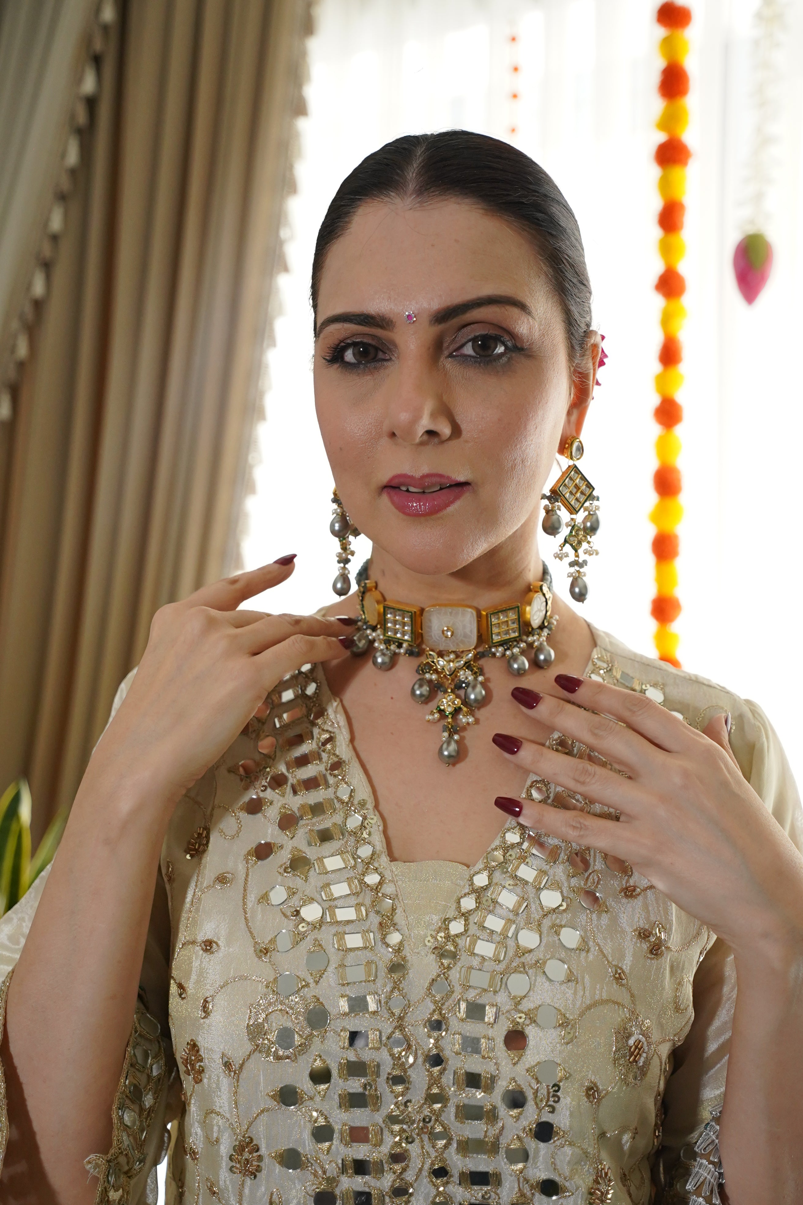 Pure Shimmer Tissue Farshi Salwar Suit