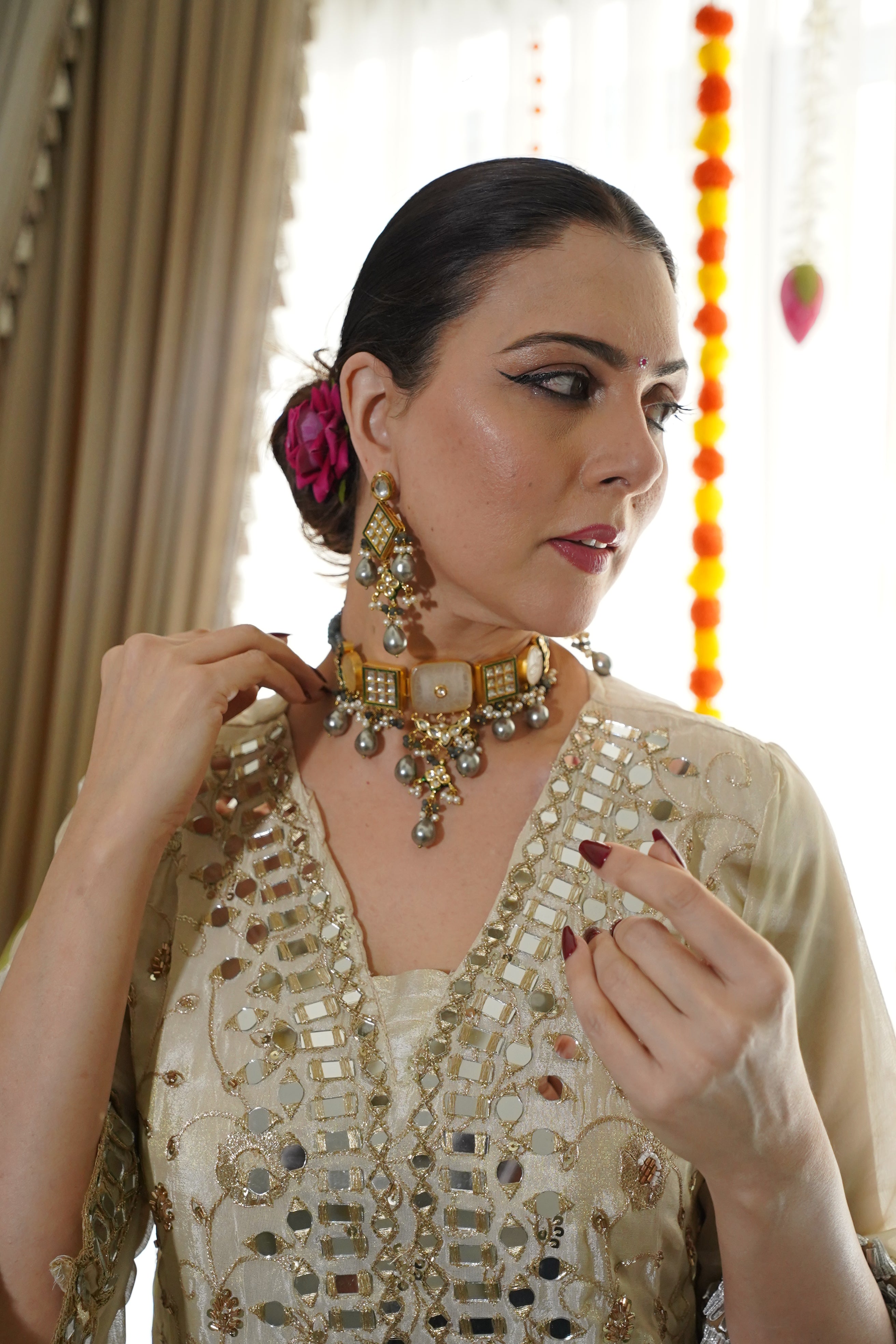 Pure Shimmer Tissue Farshi Salwar Suit