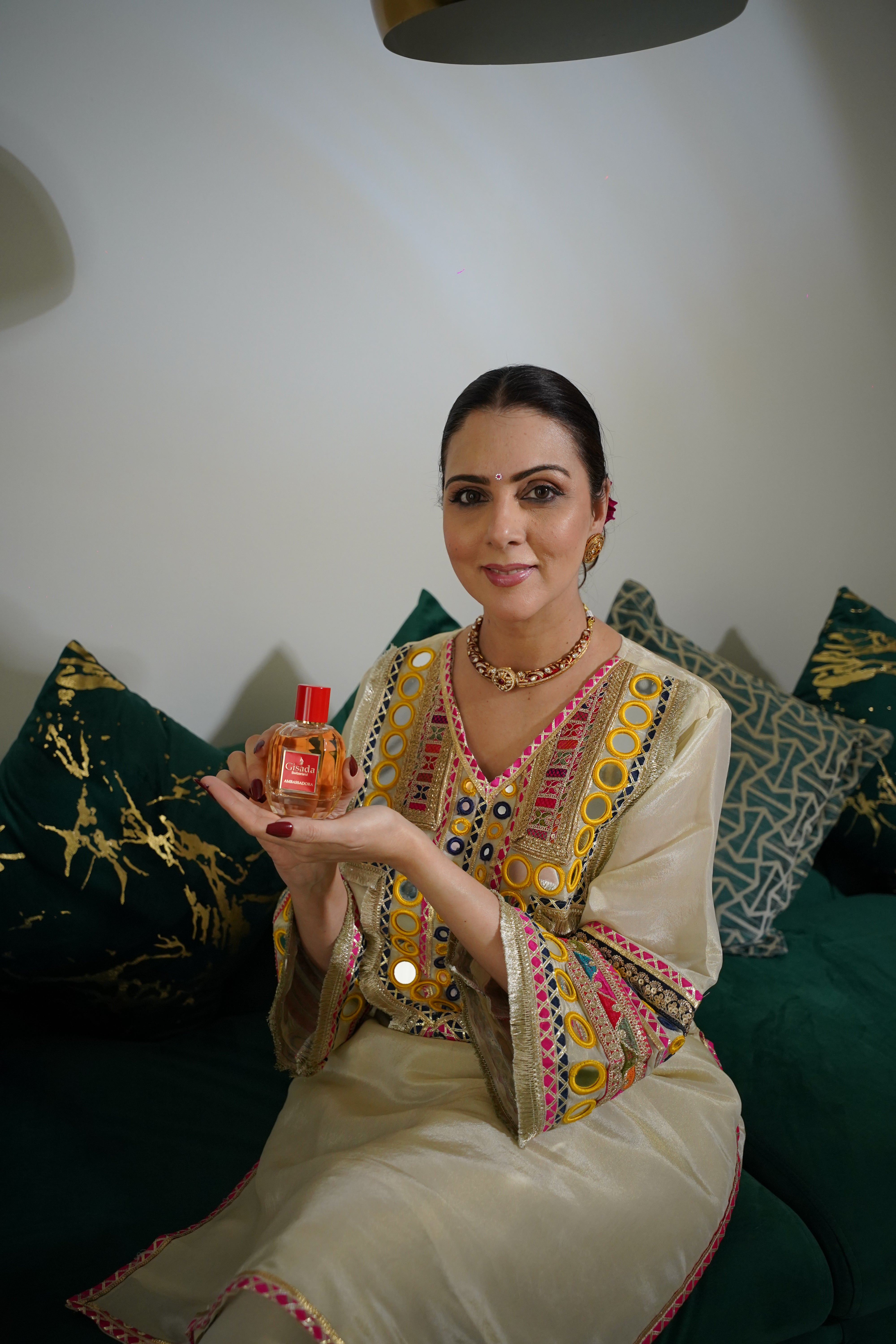 shimmer tissue , original mirror and thread embroidered co ord set