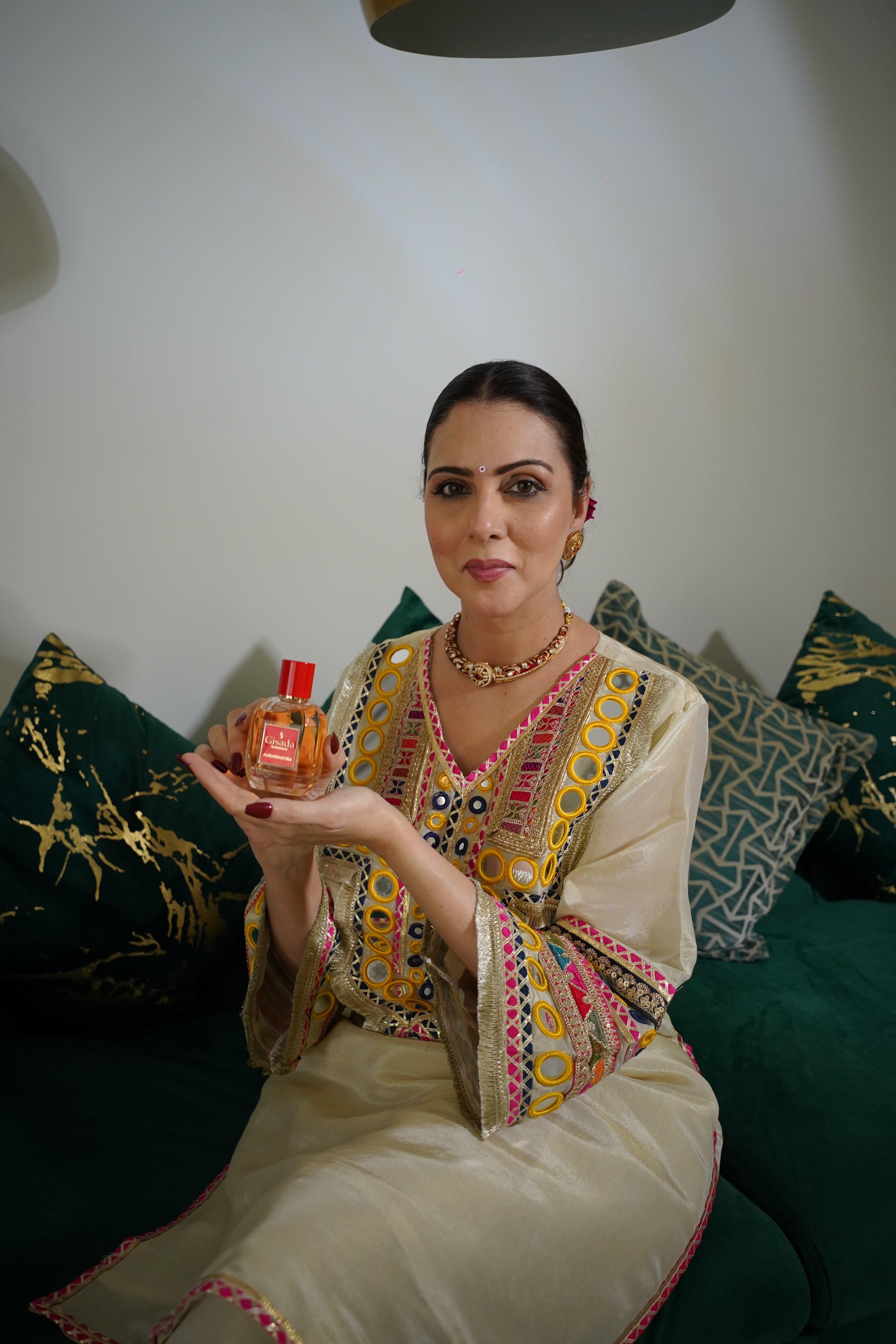 shimmer tissue , original mirror and thread embroidered co ord set