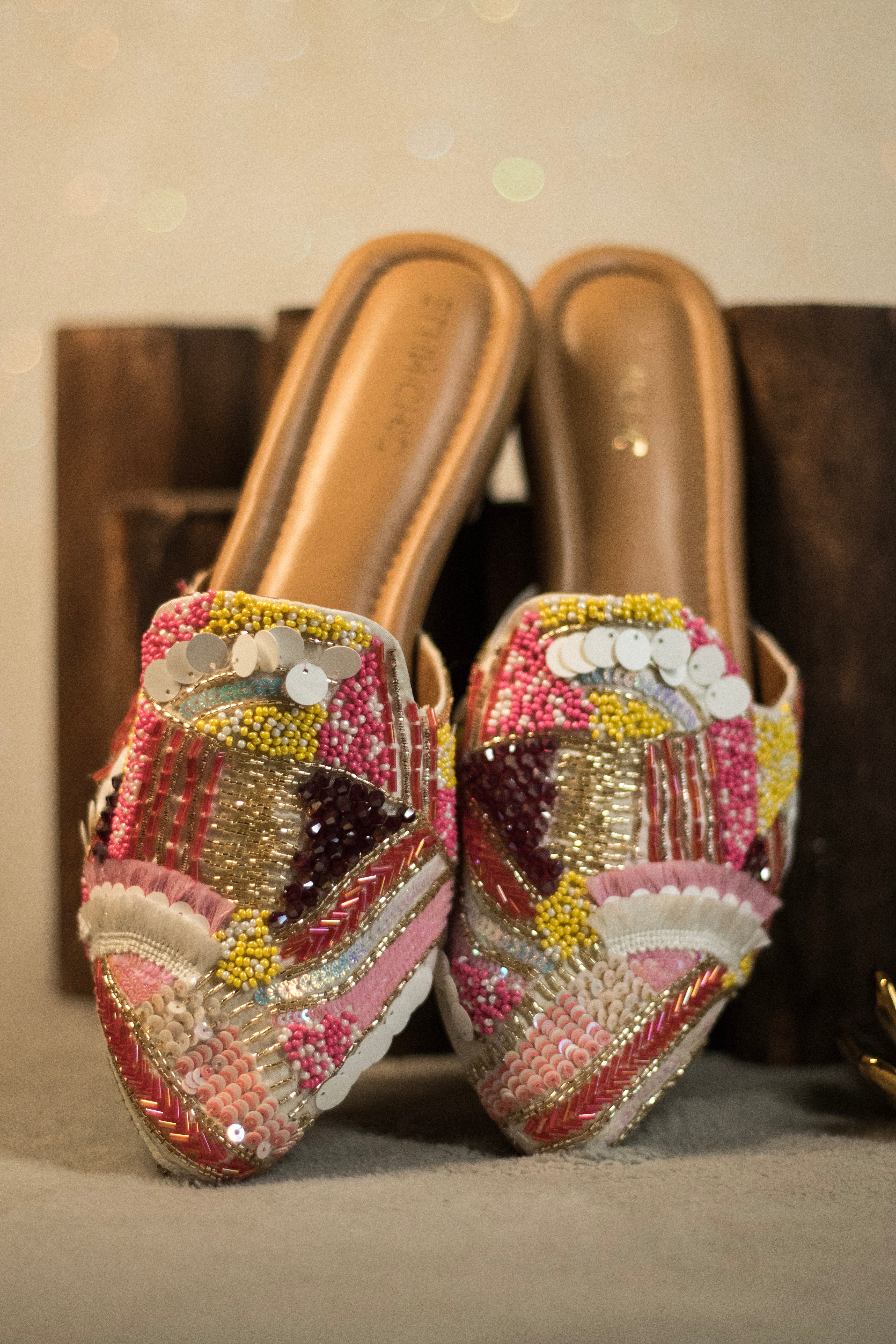 Blush Mosaic Handcrafted Mules