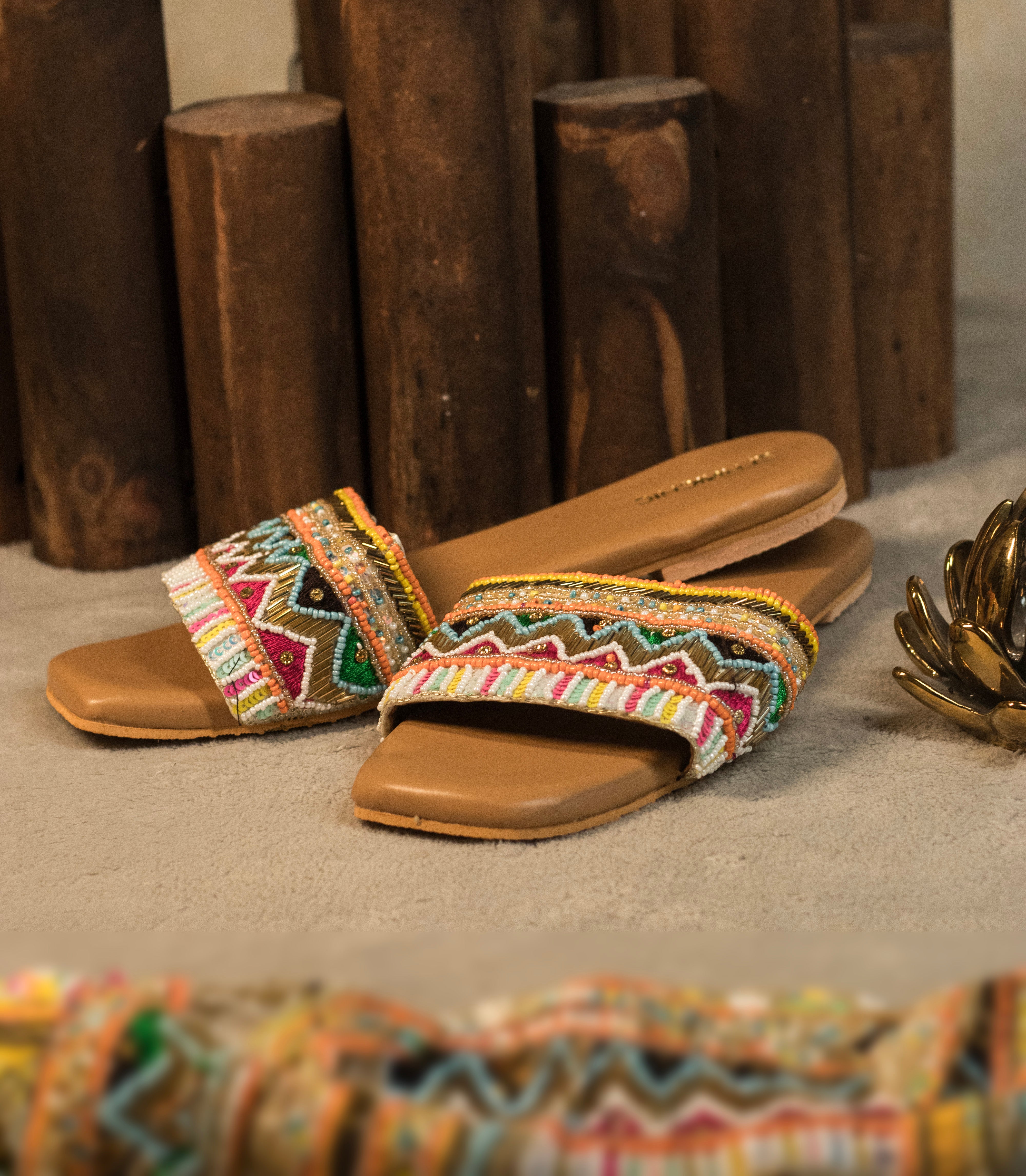 Boho Mirage Embellished Flats
