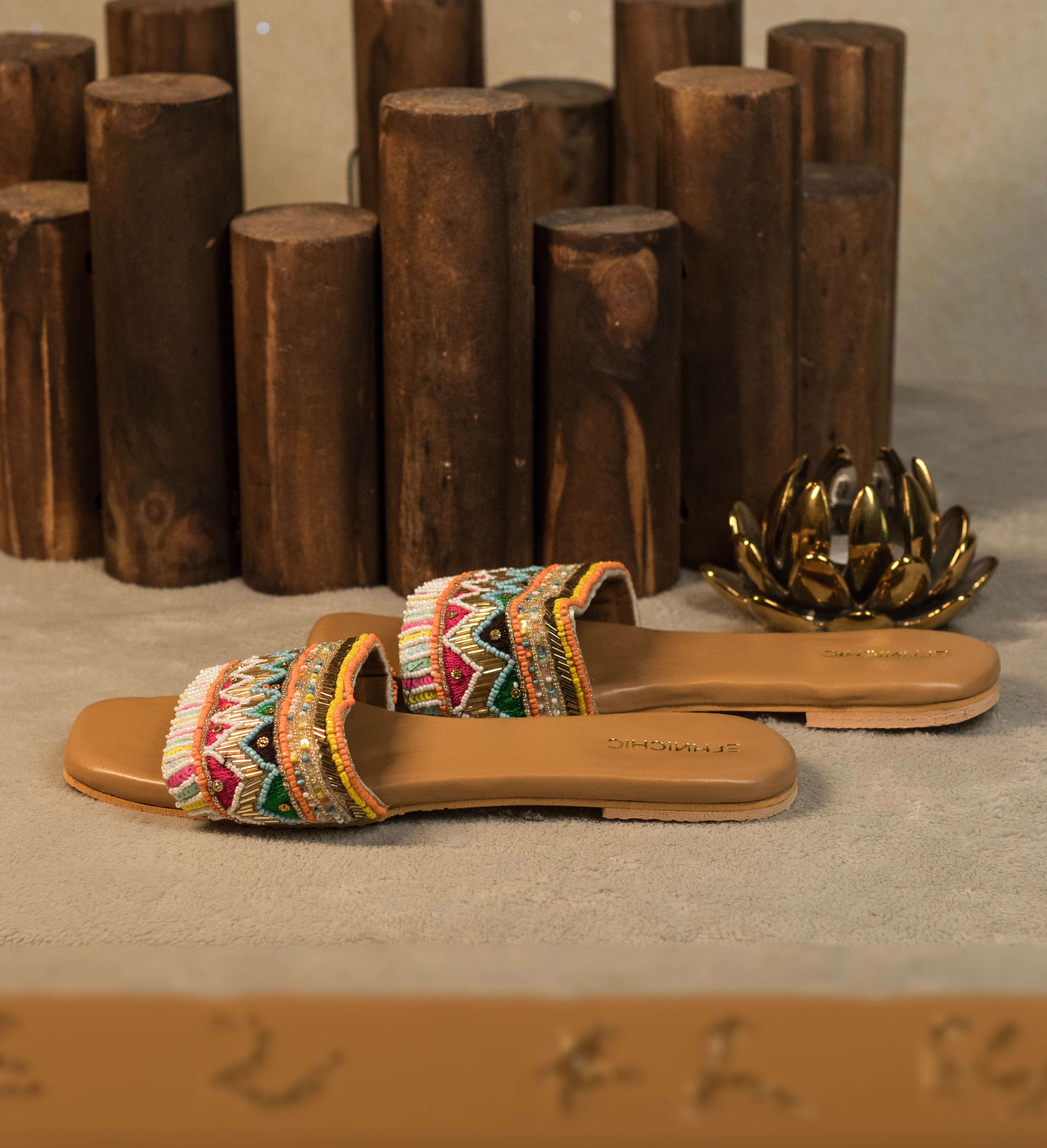 Boho Mirage Embellished Flats