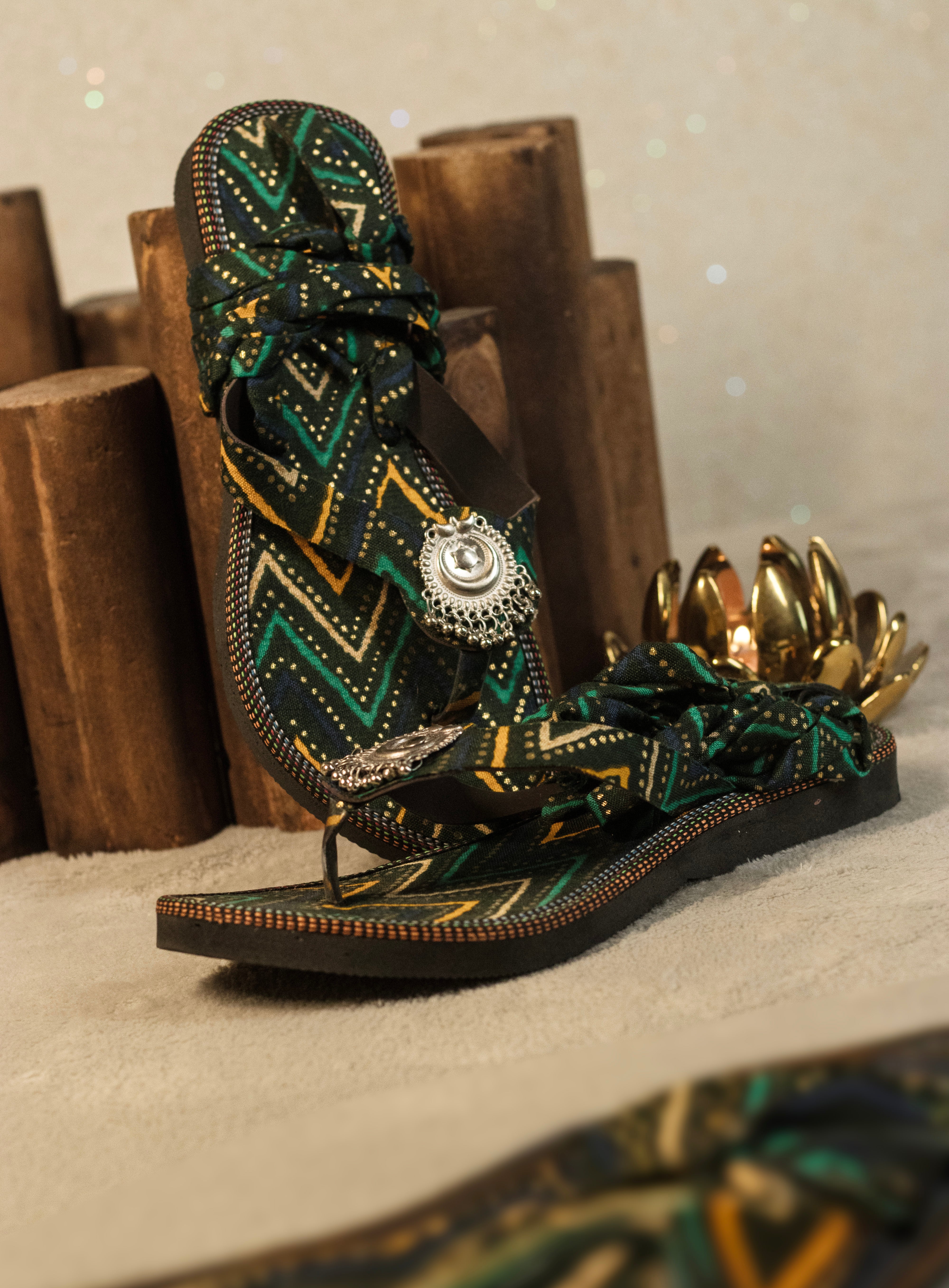 Tribal Knot Embellished Flats