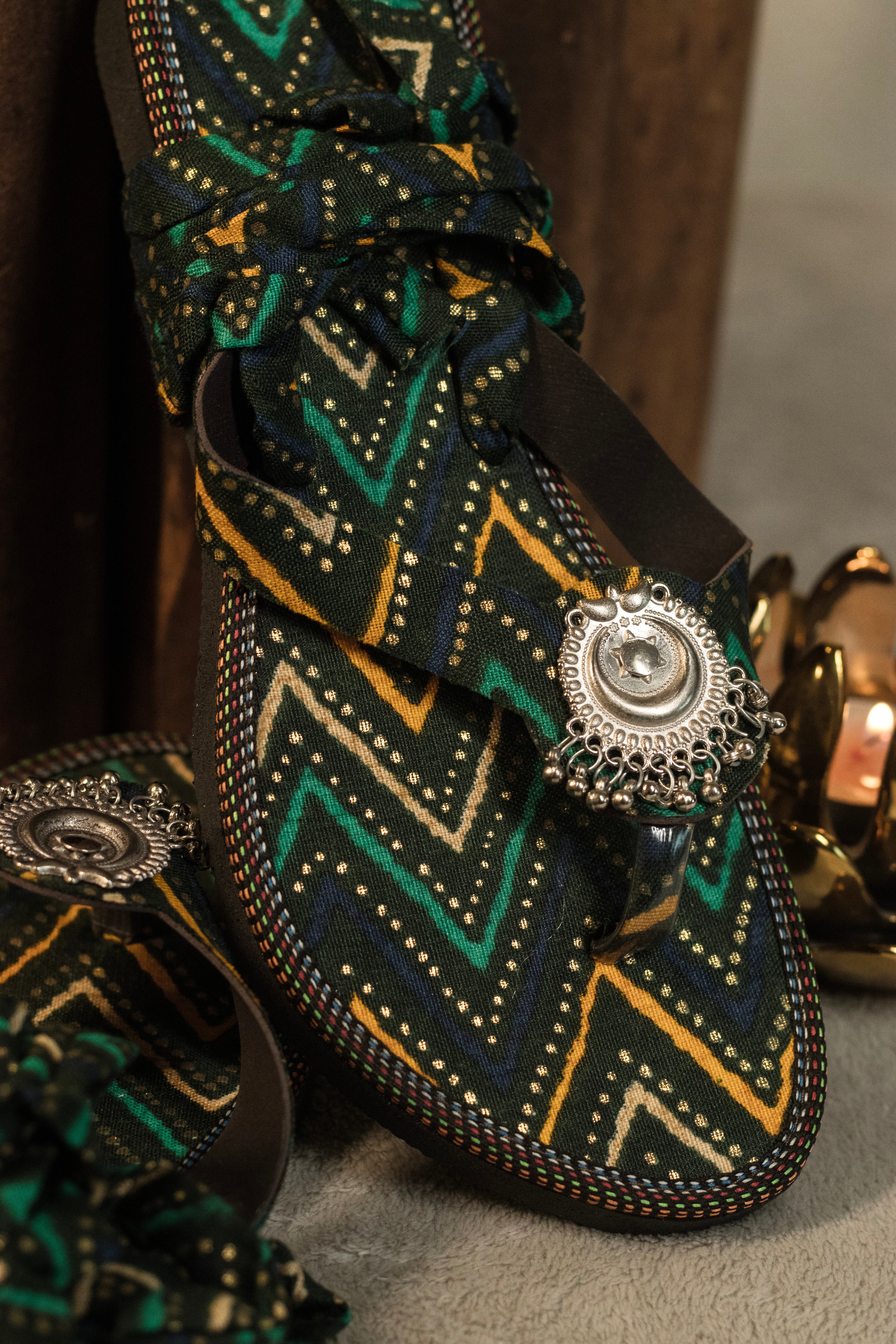 Tribal Knot Embellished Flats