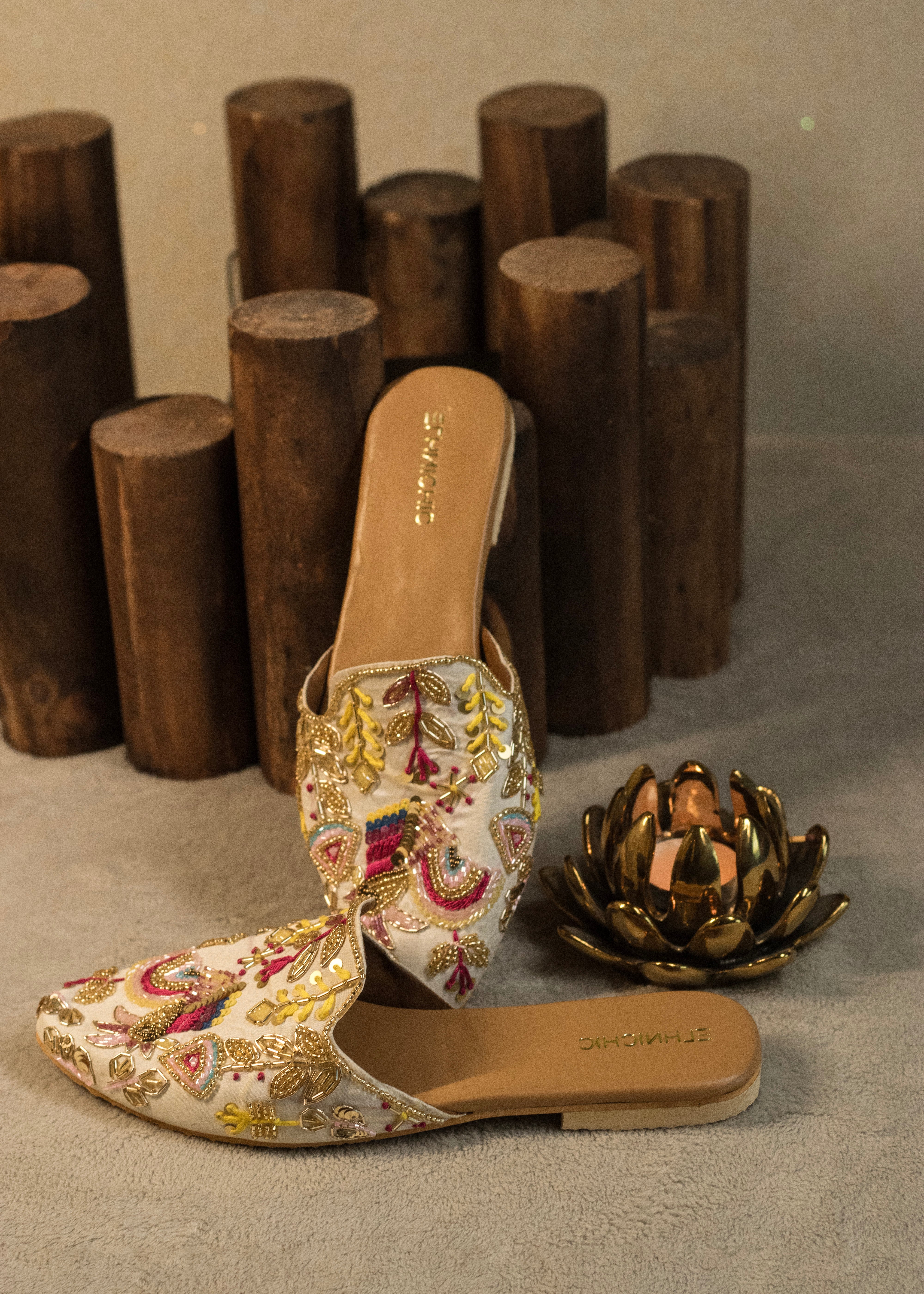 Meher Embroidered Mules