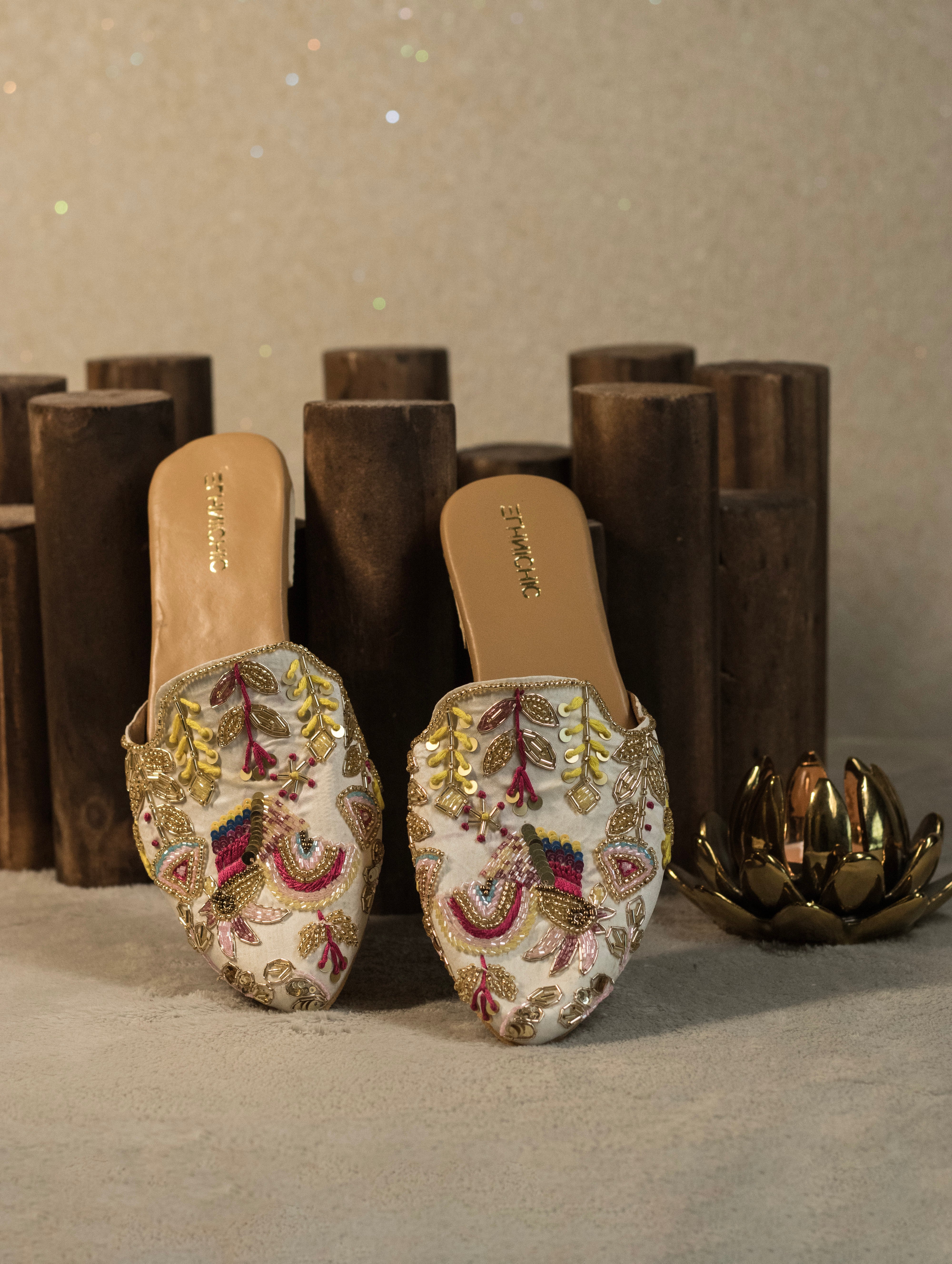 Meher Embroidered Mules