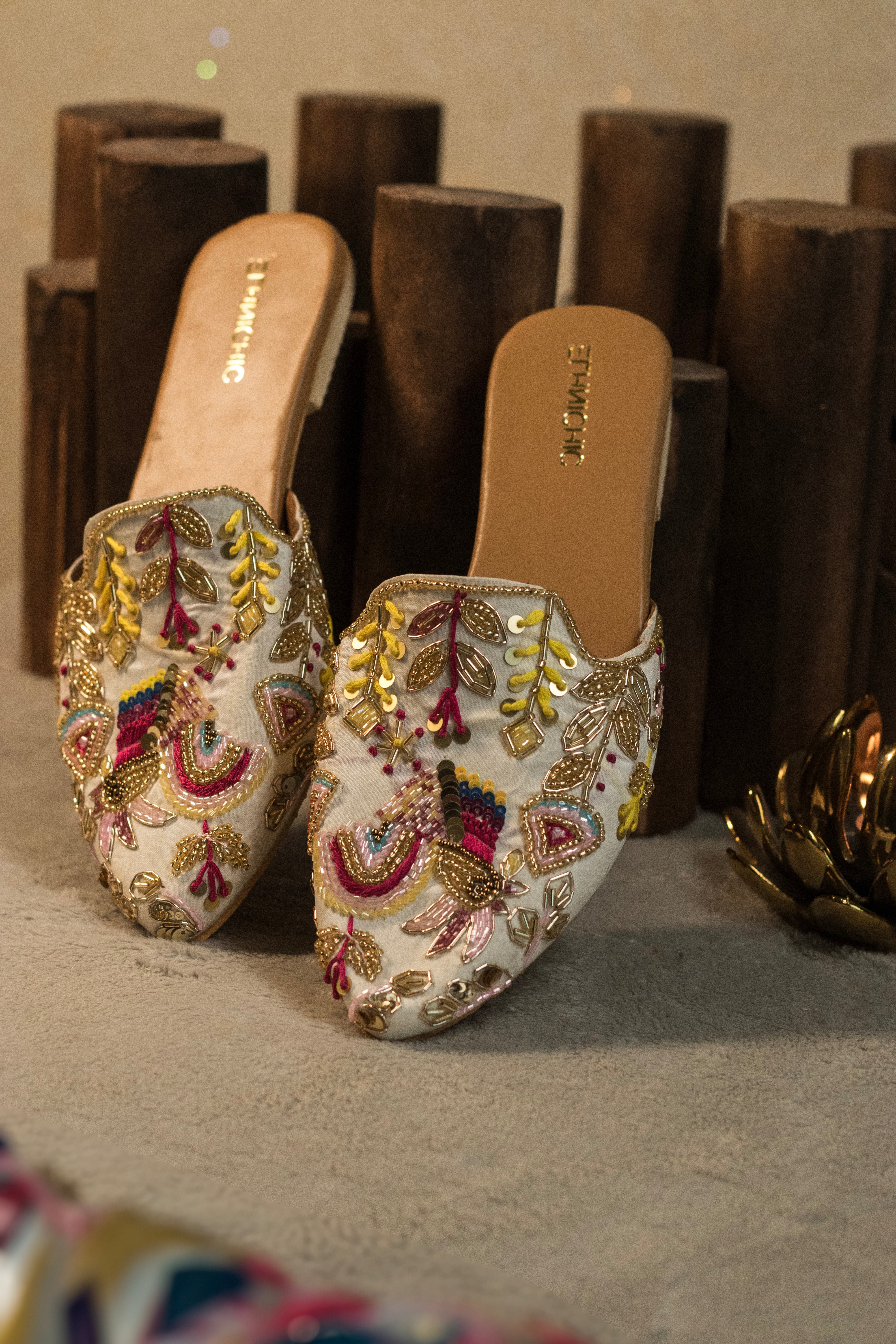 Meher Embroidered Mules