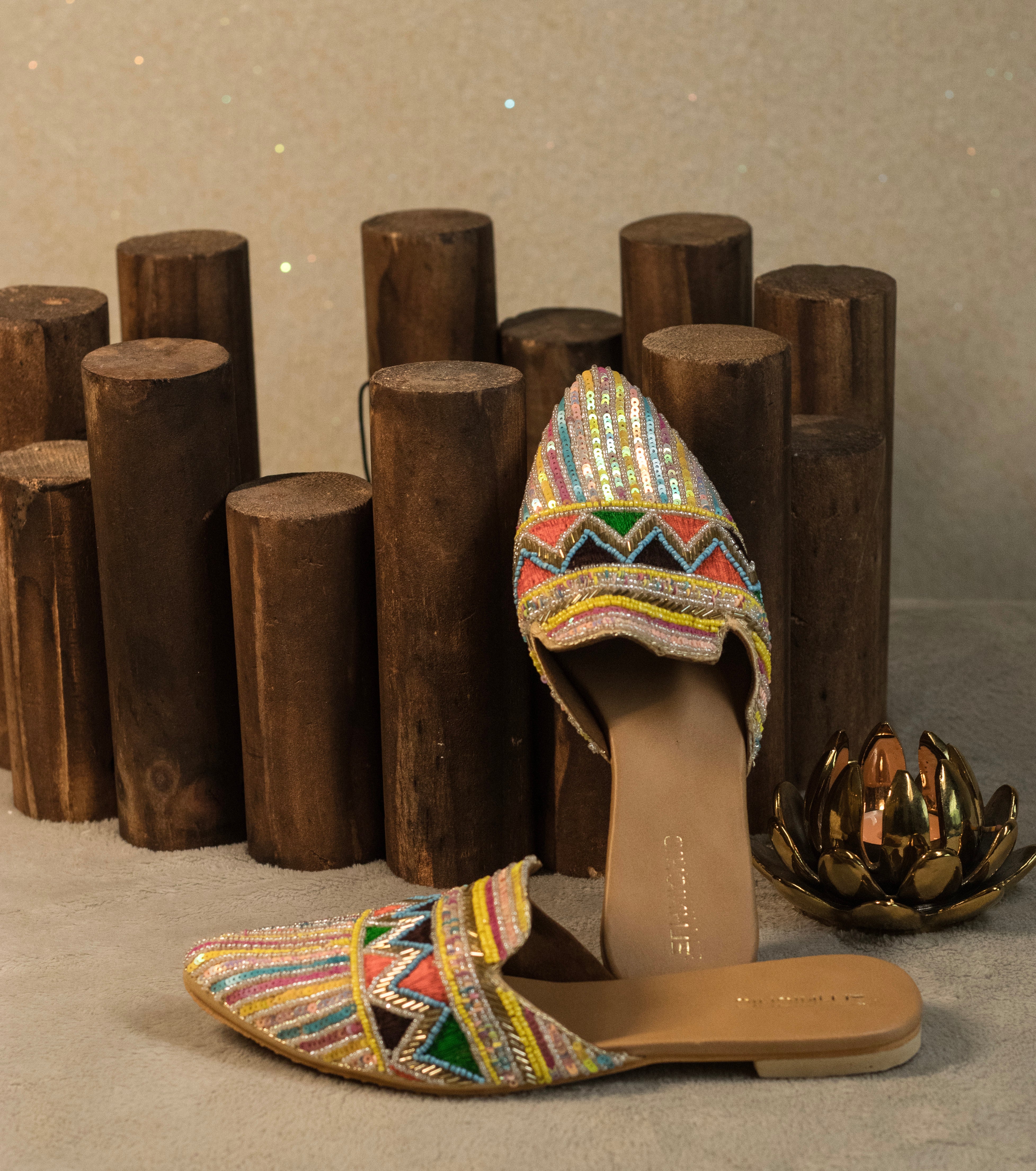 Rangrez Beaded Mules
