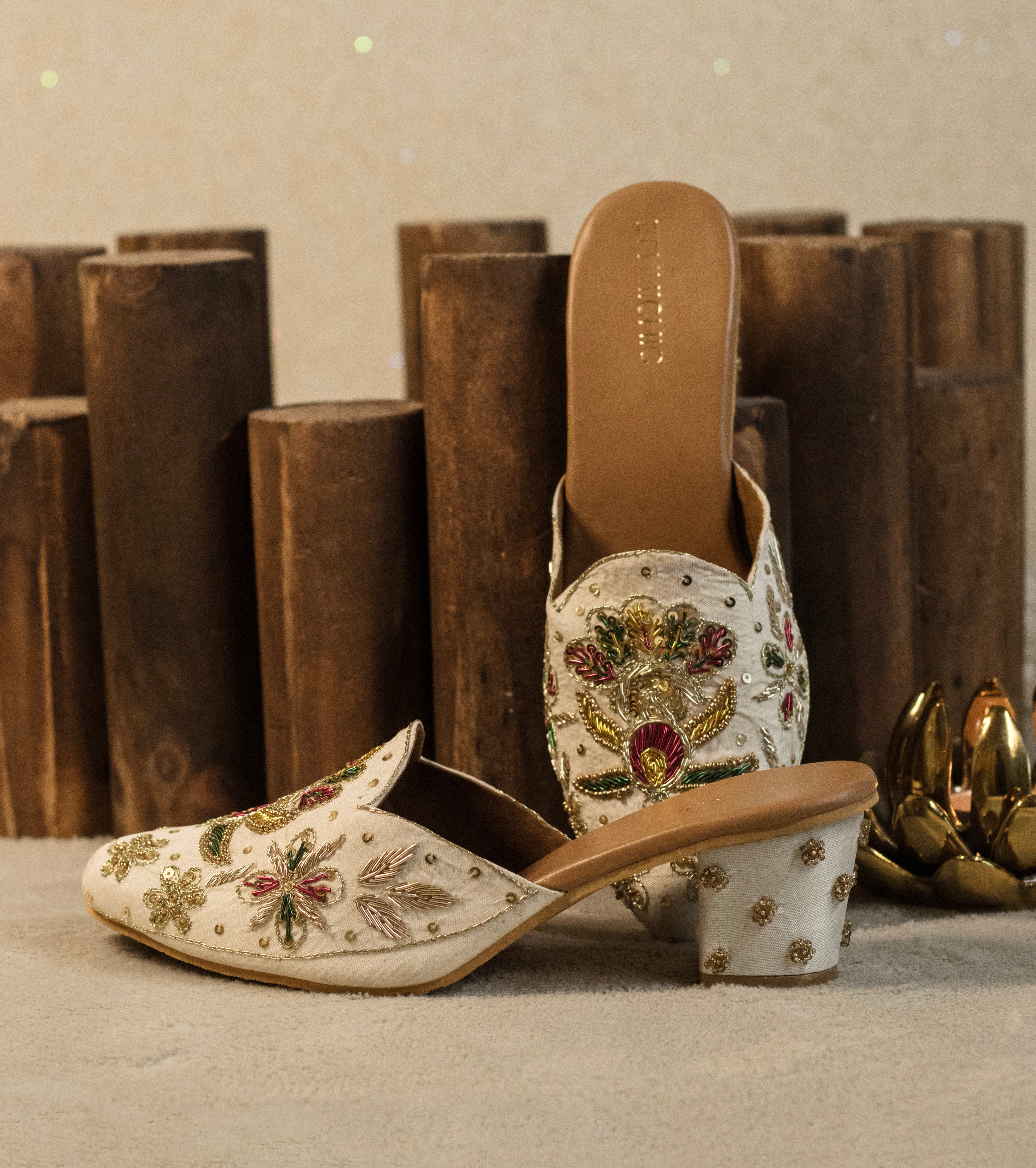 Noor Embroidered Heels