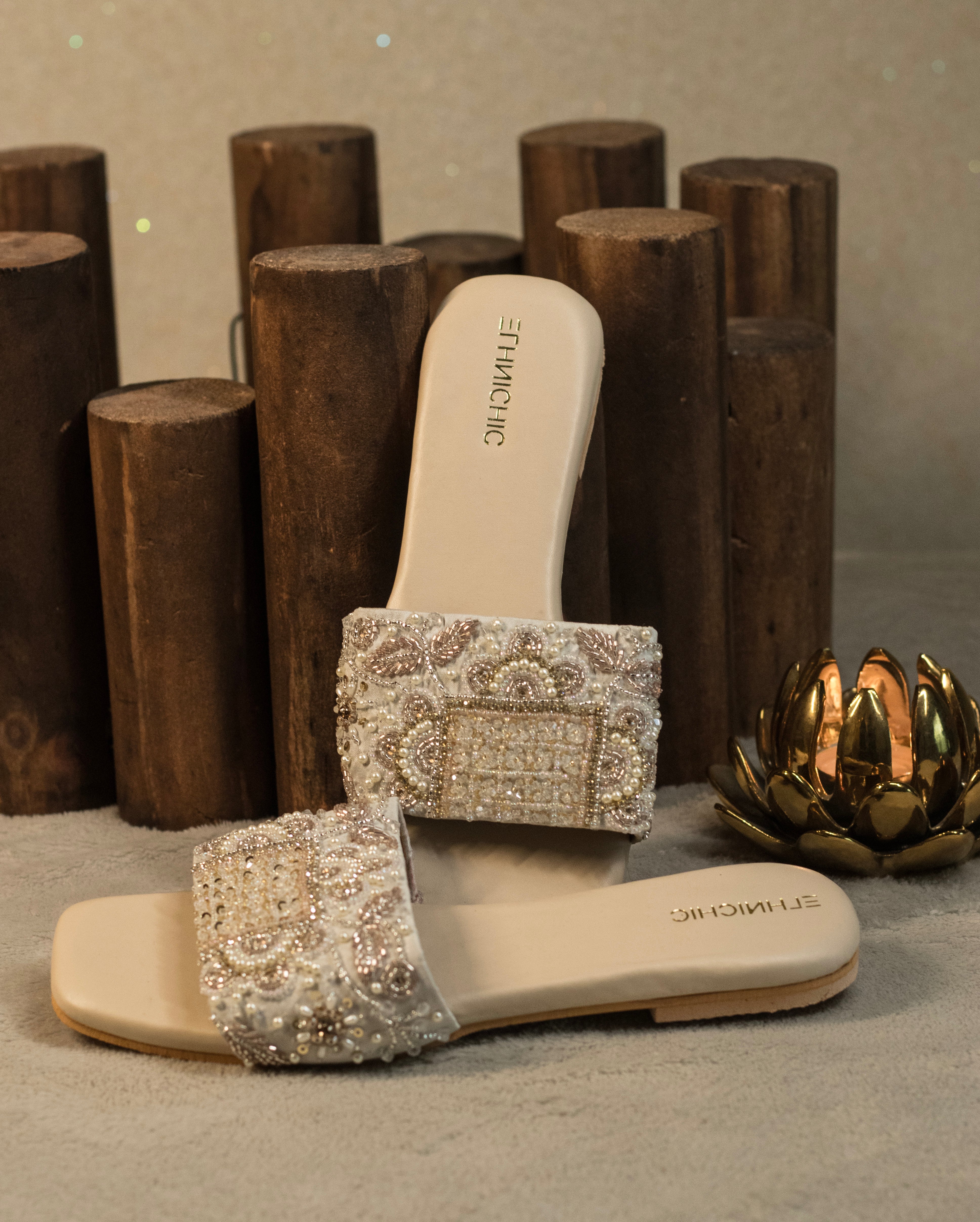 Pearl Royale Embellished Sliders