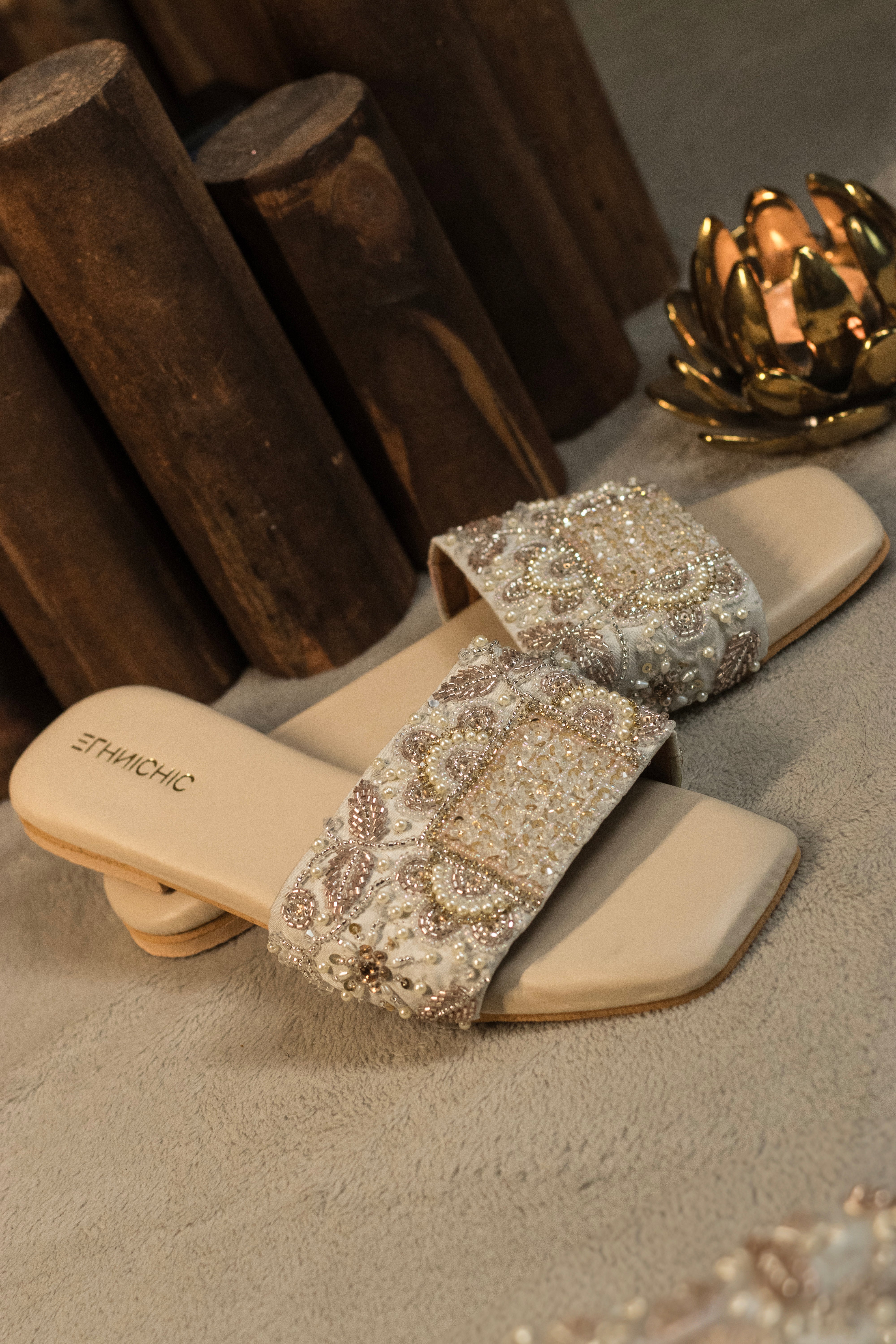 Pearl Royale Embellished Sliders