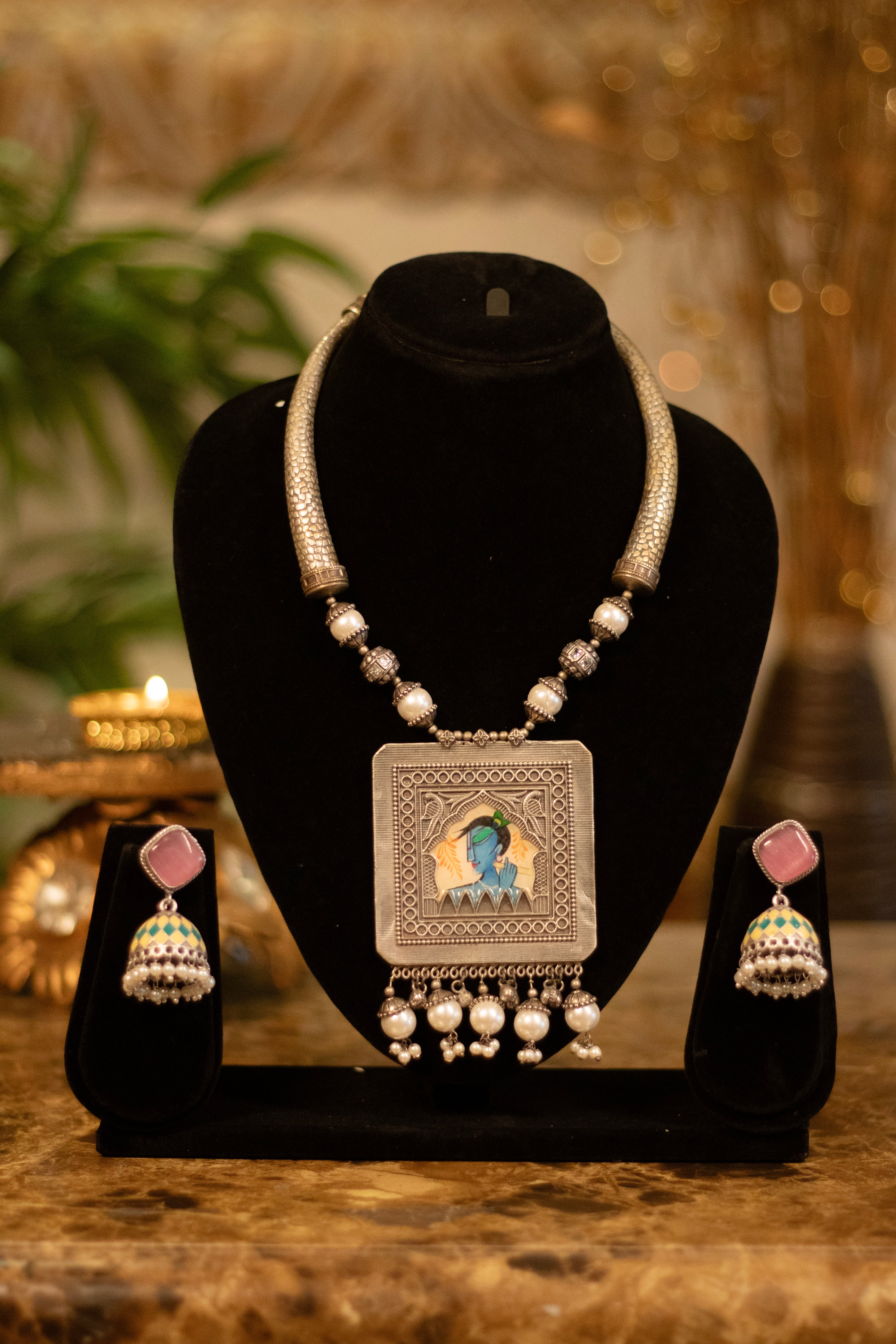 Krishna Pearl Heritage Necklace Set