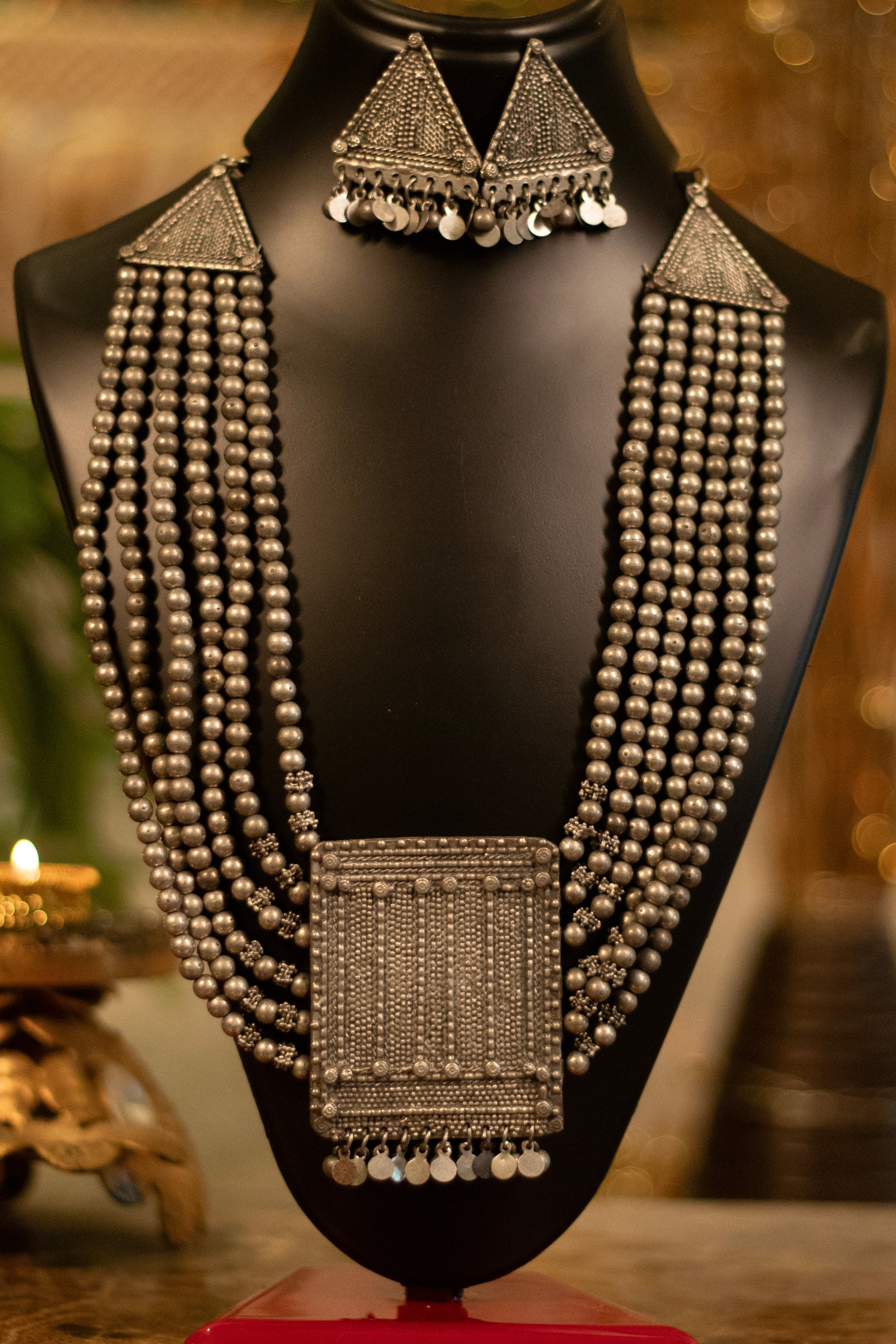 Banjara Tribal Oxidized Multi-Layer Rani Haar Set