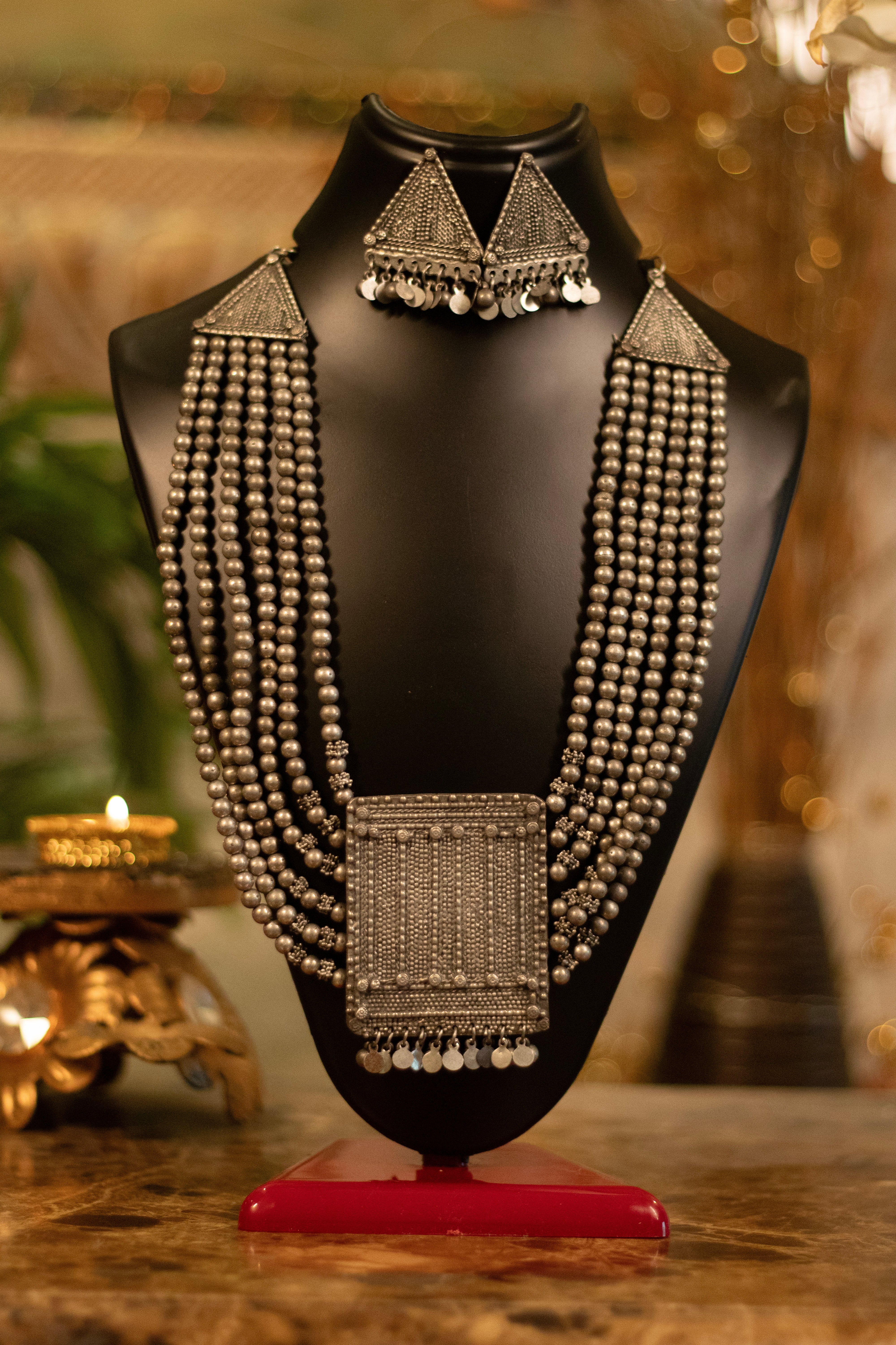 Banjara Tribal Oxidized Multi-Layer Rani Haar Set