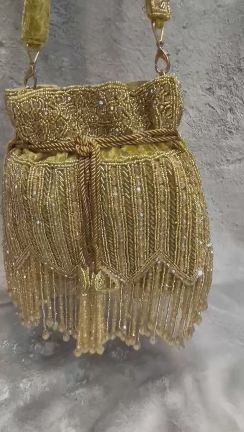 Maharani Crystal Tassel Potli